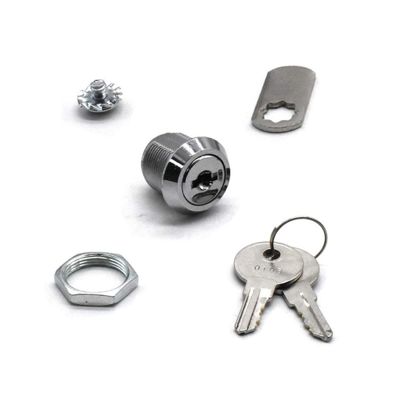NIANNIAN 2Pack Cabinet Cam Lock 5/8 Inch Tubular Cam Locks Keyed Alike with Chrome Finish for Vending Machine Truck Pickup Tool Box Mailbox ATM Replacement Lock - Image 3